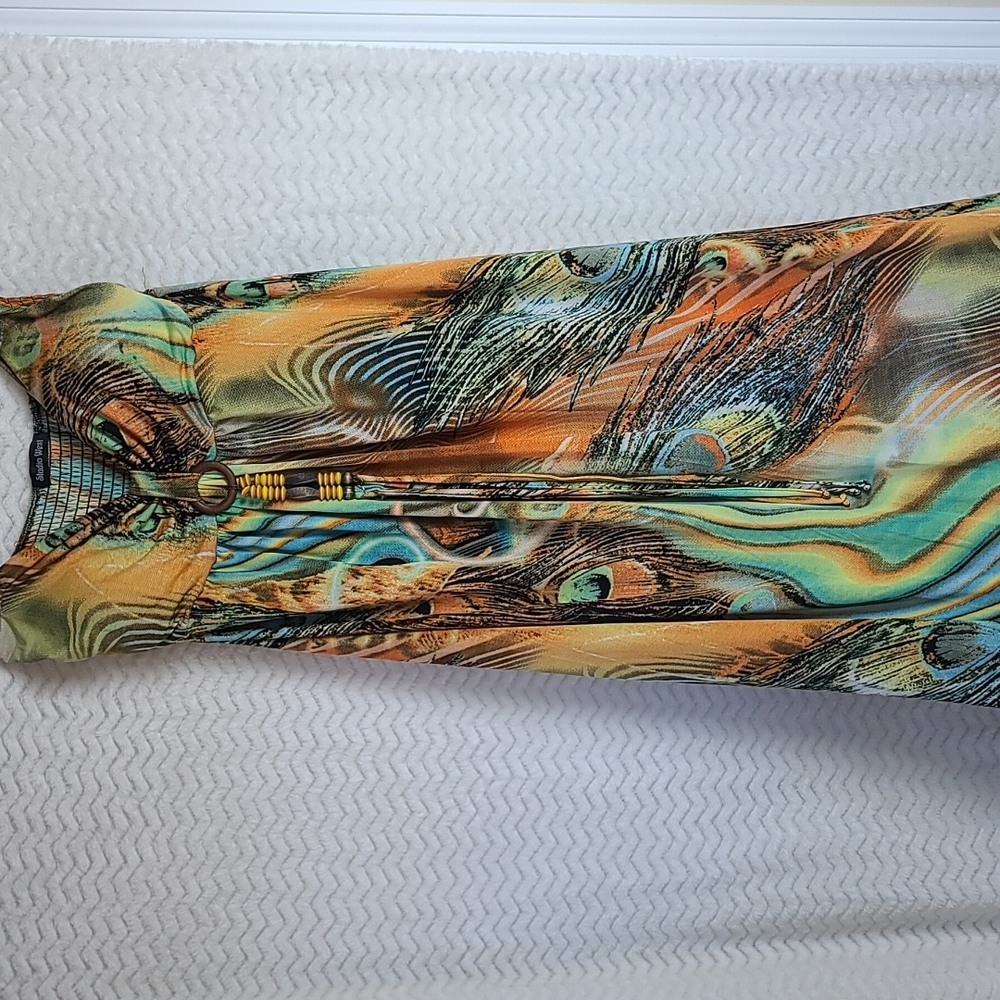 Studio West long tropical island halter dress- Resort Wear-Medium